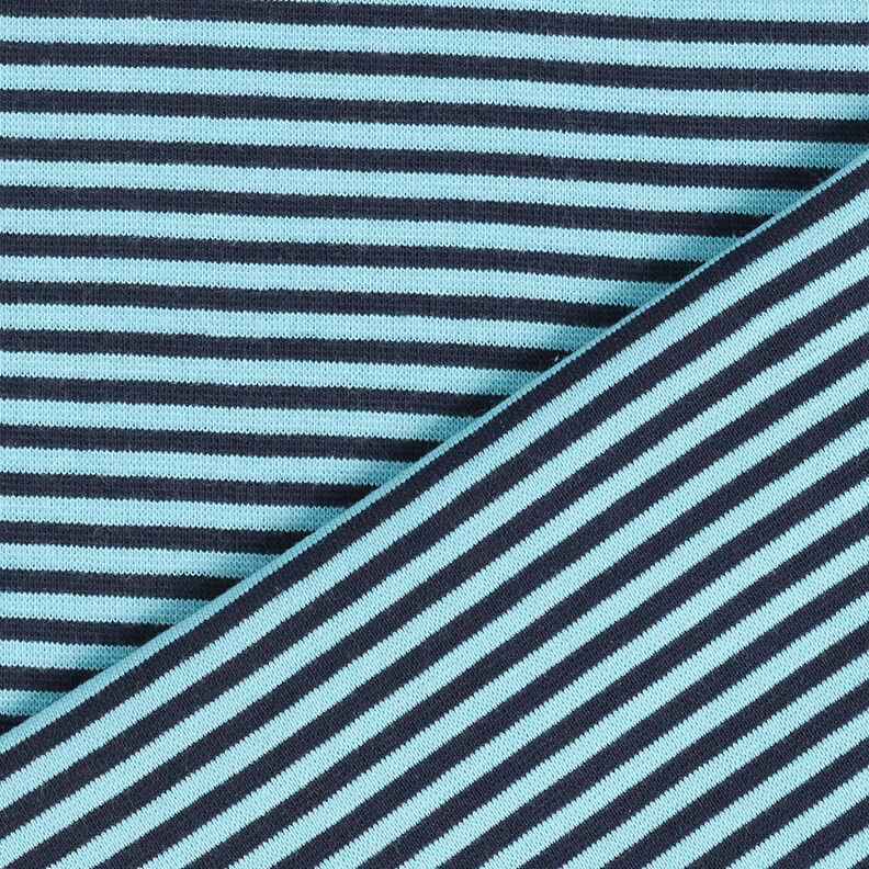Bordures Tissu tubulaire à rayures – bleu ciel/bleu nuit, image number 4
