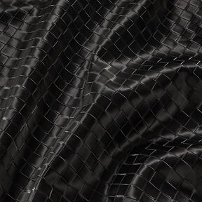 Similicuir tressé | Katia Fabrics – noir, 