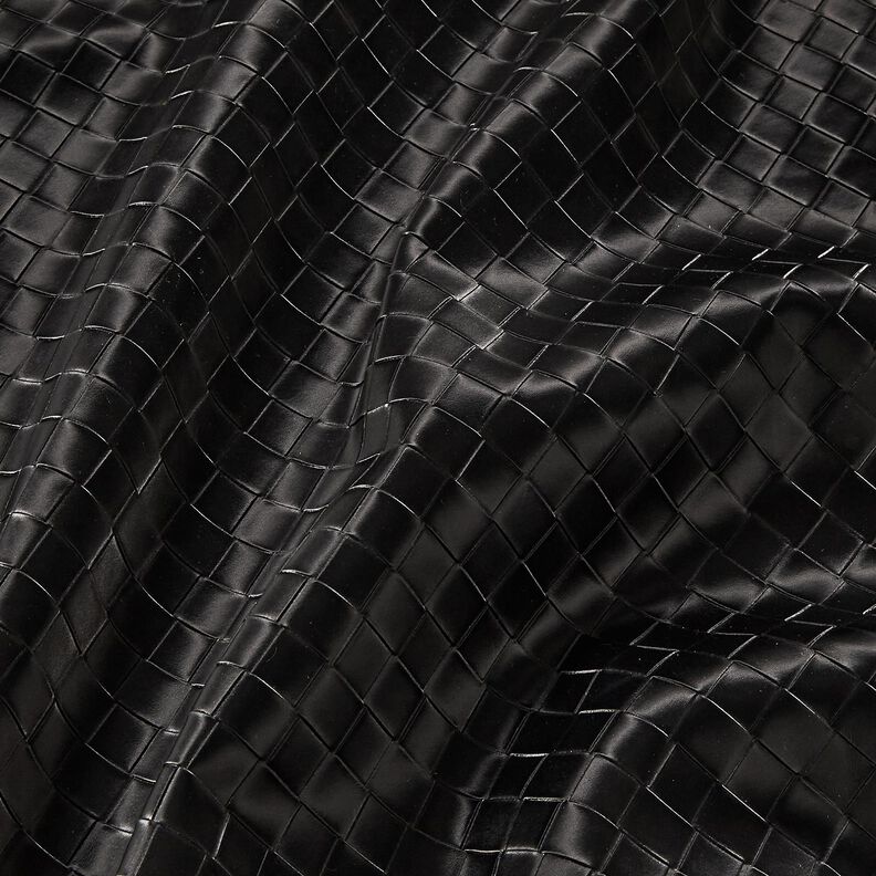 Similicuir tressé | Katia Fabrics – noir,  image number 2
