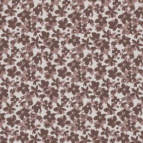 Popeline coton Mer de fleurs – taupe/marron, 
