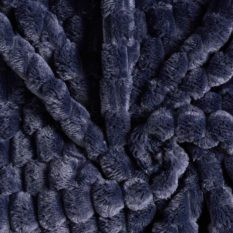 Fourrure synthétique Honigwaben – bleu nuit,  image number 3