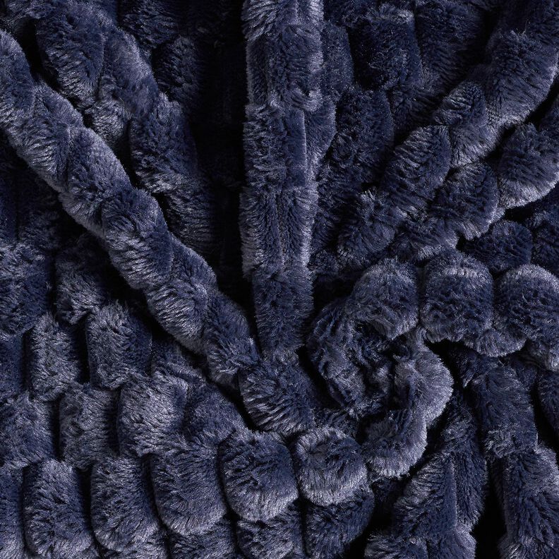 Fourrure synthétique Honigwaben – bleu nuit, image number 3