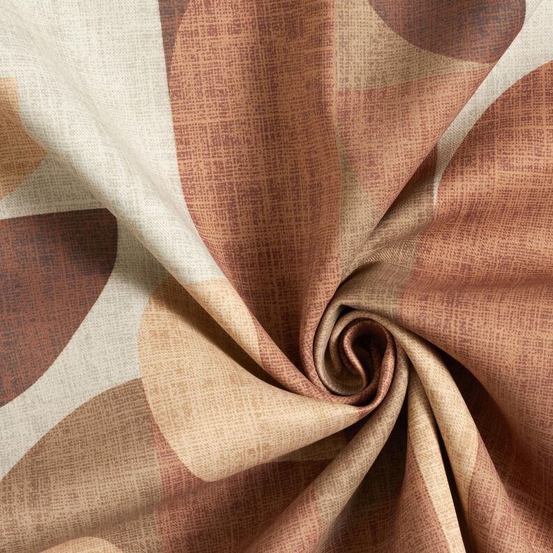 Tissu opaque Arcs abstraits – cannelle/cuivre, image number 3