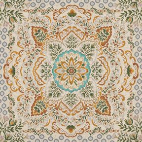panneau décoratif Gobelin grand mandala – moutarde/beige clair, 