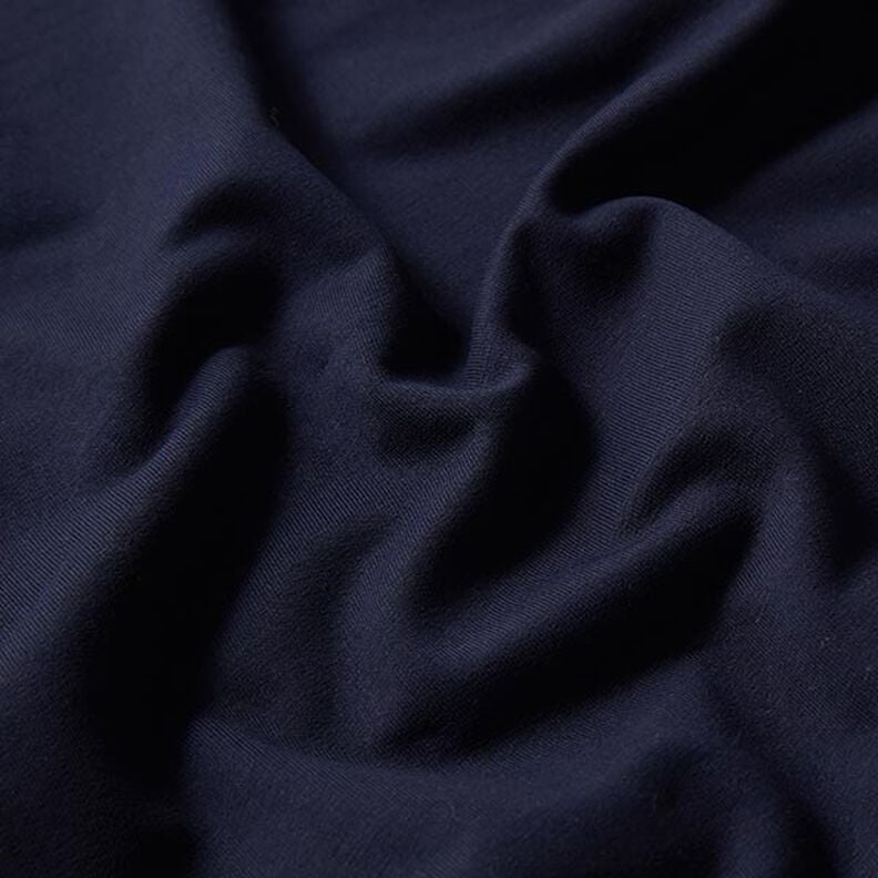 Molleton coton léger uni – bleu nuit,  image number 2