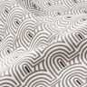 Tissu de décoration Semi-panama Courbes minimalistes – blanc/gris,  thumbnail number 2