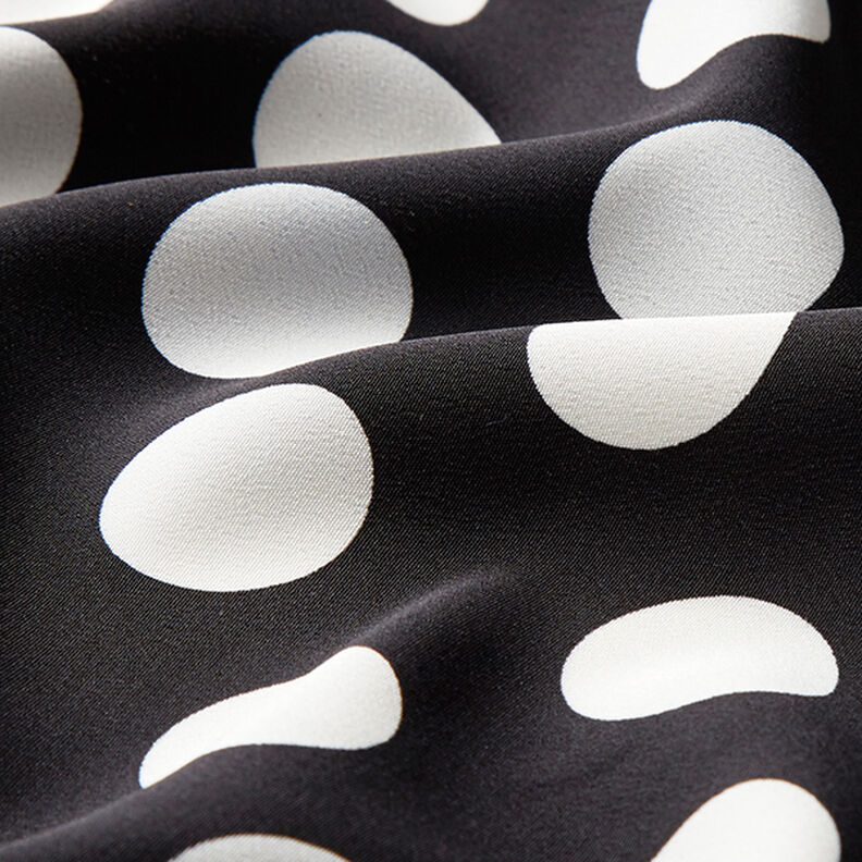 Tissu crêpe Pois [2,5 cm] – noir,  image number 2
