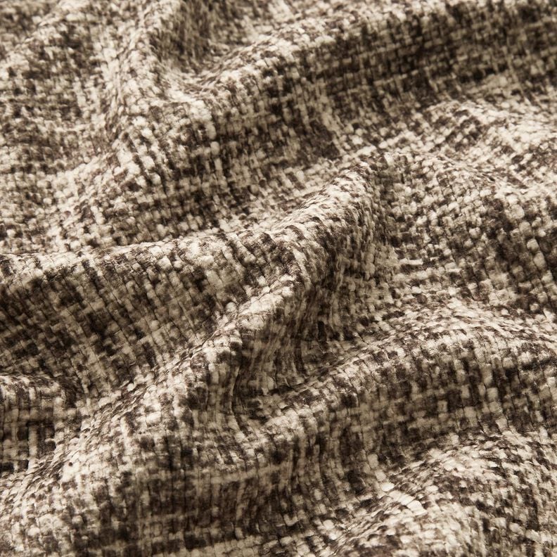 Tissu de revêtement velours gaufré – marron foncé,  image number 2