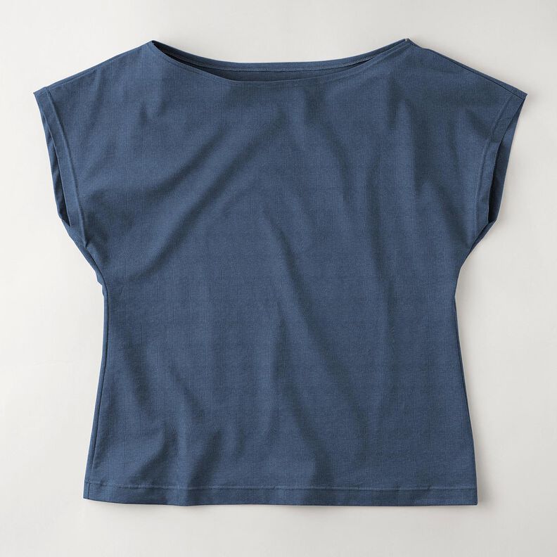 Jersey coton Medium uni – bleu océan, image number 9