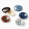 Bouton 4 trous marbré [Ø 15 mm] – brun-marron,  thumbnail number 4