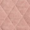 Tissu matelassé Velours côtelé à losanges avec envers fourrure – vieux rose,  thumbnail number 1