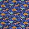 Tissu en coton Cretonne Vagues abstraites – bleu roi/sauge,  thumbnail number 1
