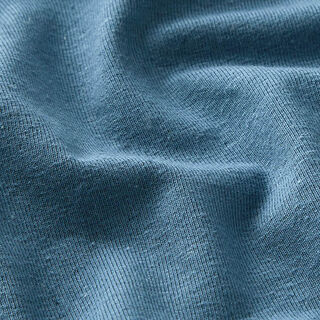 Jersey mélange coton lin uni – bleu jean, 