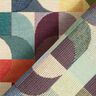 Tissu de décoration Gobelin Formes rétro – beige clair/carmin,  thumbnail number 4