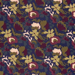Jersey romanite Champ de fleurs – bleu marine/merlot, 