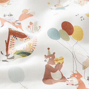 Tissu en coton Popeline Fête des lettres – blanc, 