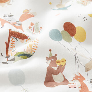Tissu en coton Popeline Fête des lettres – blanc, 