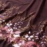 Jersey coton Tissu bordure Fleurs en paillettes dorées | Glitzerpüppi – rouge bordeaux/lilas pastel,  thumbnail number 2