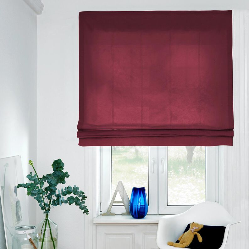 Pur lin lourd Uni – rouge bordeaux, image number 5