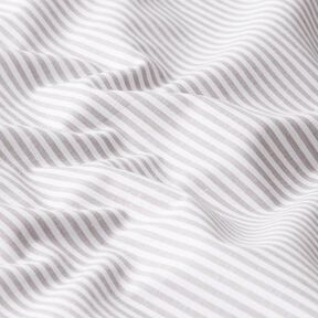 Popeline coton Rayures, teints en fil – gris/blanc, 