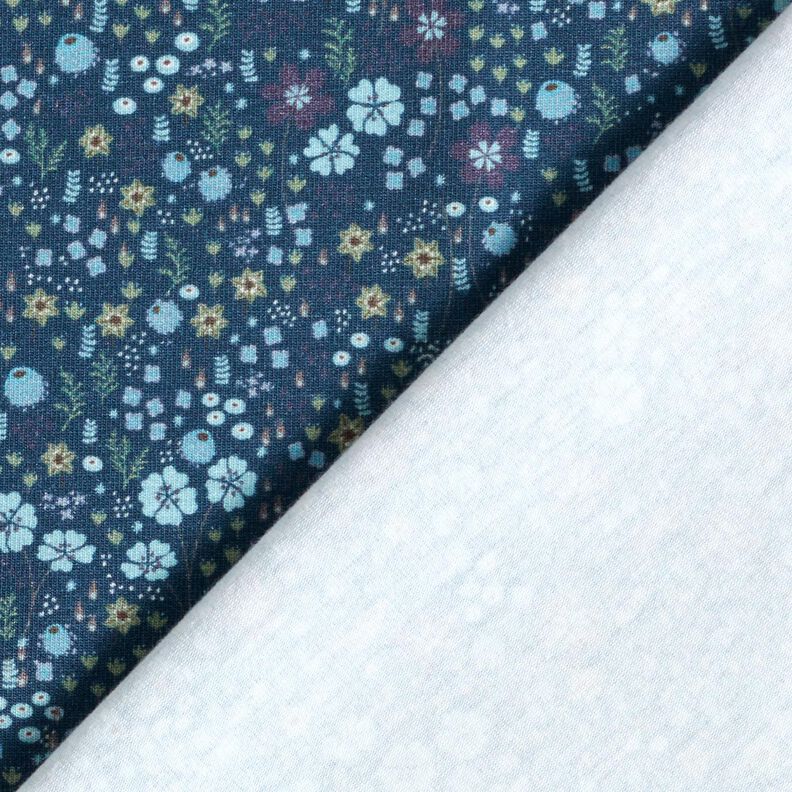 Jersey coton prairie fleurie au milieu de la forêt Impression numérique – bleu nuit,  image number 4