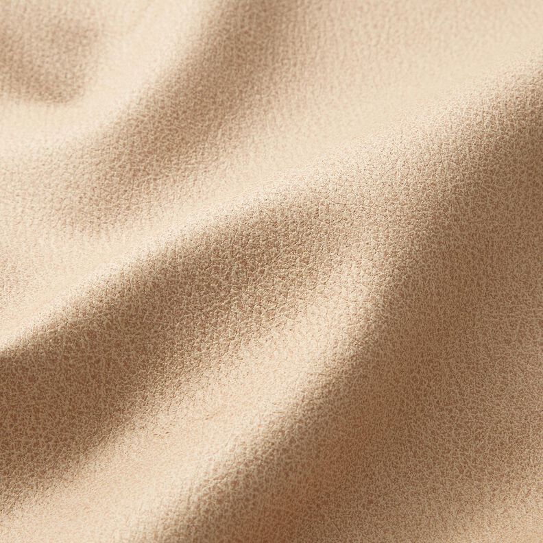 Tissu de revêtement Imitation cuir structure fine – noix de cajou,  image number 2