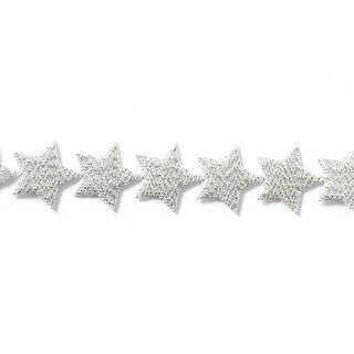 Guirlande étoiles autocollante [20 mm] - argent métalliqueé, 