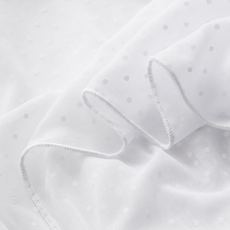 Tissu pour voilages Petits points 300 cm – blanc,  image number 4