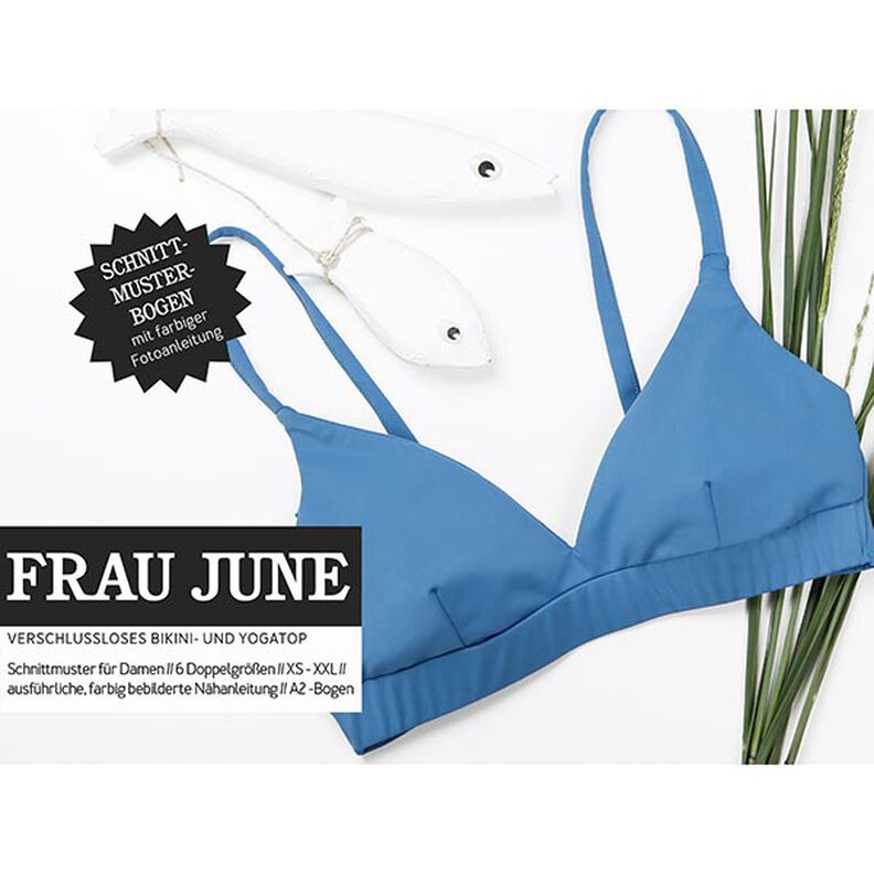 FRAU JUNE - Haut de bikini ou de yoga sans bretelles, Studio Schnittreif  | XS -  XXL,  image number 1