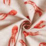 Tissu de décoration Panama Crabe homard – noix de cajou/rouge feu,  thumbnail number 3