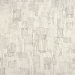 Tissu pour voilages Mélange lin Rayures irrégulières  – gris/nature, 