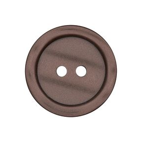 Bouton plastique 2 trous Basic - marron, 