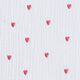 Tissu double gaze de coton Cœurs brodés – blanc/vieux rose,  thumbnail number 1