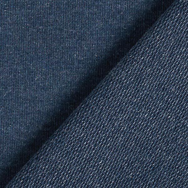 French Terry chiné fin – bleu marine/gris,  image number 5
