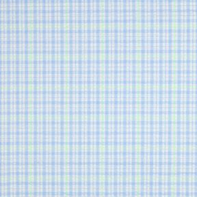 Seersucker Coton mélangé Carreau – bleu clair/vert fluo, 