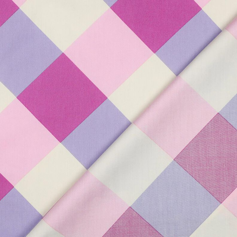 Satin de coton Large Gingham | Nerida Hansen – violet pastel/écru,  image number 4