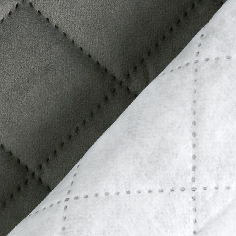 Tissu de revêtement Velours Tissu matelassé – gris foncé,  image number 3