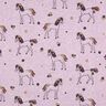 Jersey coton Cheval fleuri pailleté | Poppy Fabrics – violet pastel/or,  thumbnail number 1