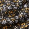 Tissu en coton Cretonne Fleurs grimpantes – noir/jaune curry,  thumbnail number 2