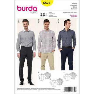 Chemise pour hommes, Burda 6874, 