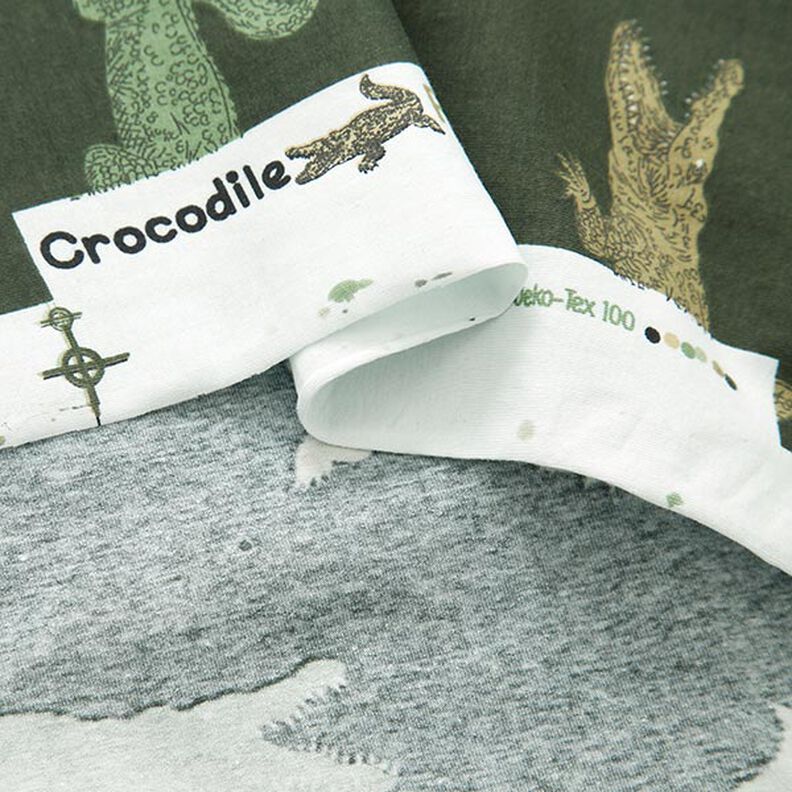 Jersey coton Crocodiles – pin foncé,  image number 3