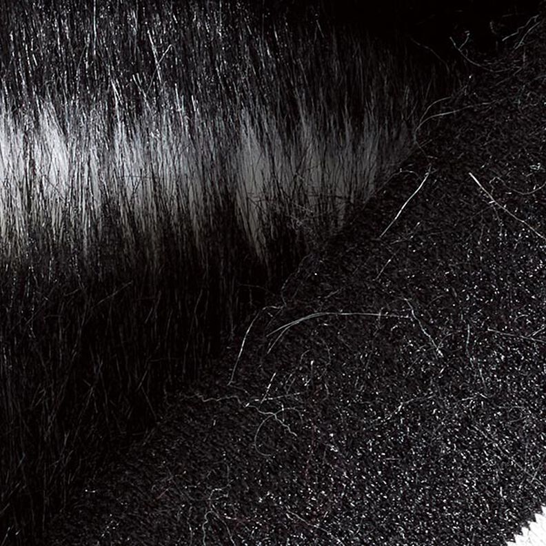 Fourrure synthétique Rayures horizontales – noir/écru,  image number 4