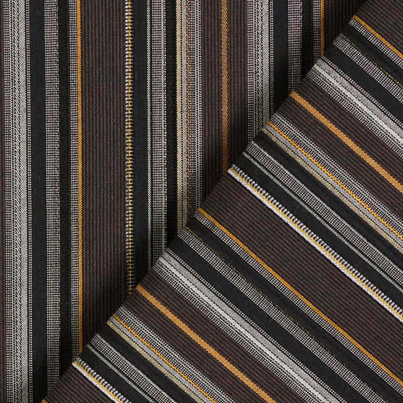 Coton mélangé Rayures – marron noir,  image number 4