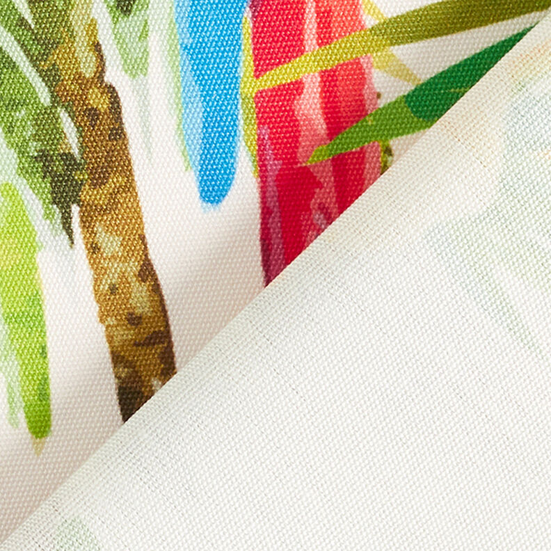 Tissu d’extérieur Canvas Oiseaux exotiques – blanc/vert,  image number 4