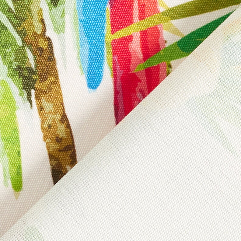 Tissu d’extérieur Canvas Oiseaux exotiques – blanc/vert,  image number 4