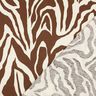 Mélange viscose lin Motif zébré – écru/brun-marron,  thumbnail number 4
