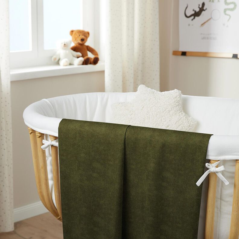 Tissu éponge Stretch Uni – olive foncé, image number 7