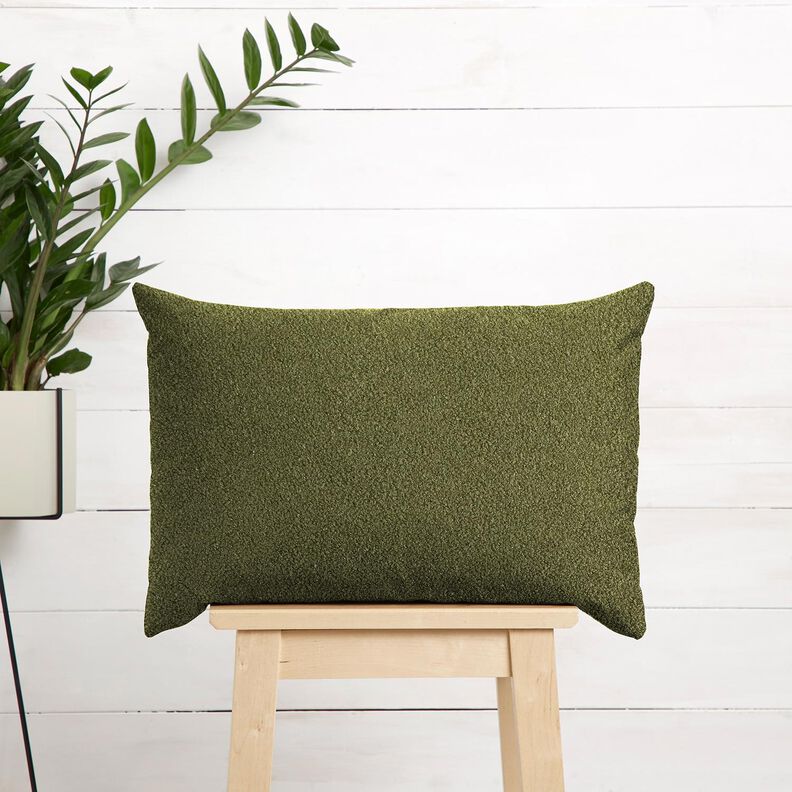 Tissu de revêtement Tissu peluche doux – olive,  image number 6
