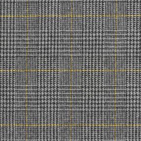 Drap de laine Prince de Galles – gris foncé/jaune, 