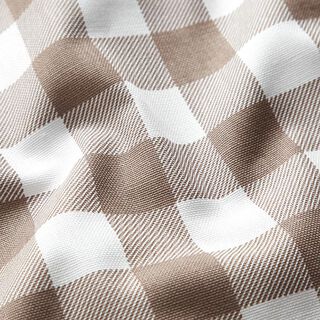 Coton enduit Carreaux – marron clair, 